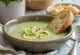 Cremige Lauchsuppe servierfertig