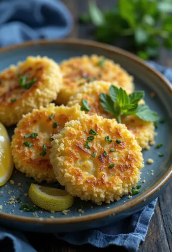 Panierte Zucchini in knuspriger Hülle, goldbraun gebacken