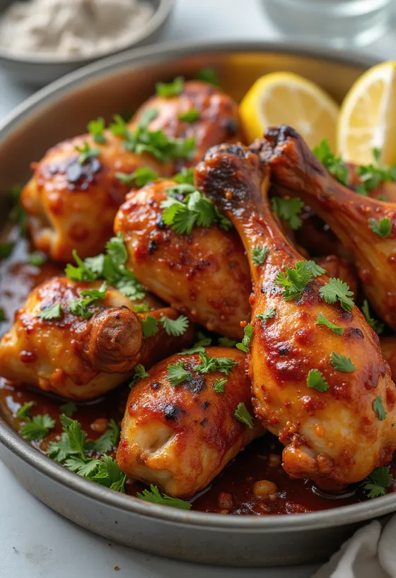 Tandoori-Hähnchen serviert mit Naan-Brot und Salat