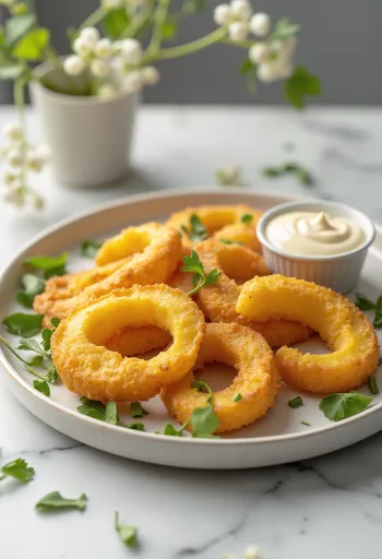 Panierter Kürbis goldbraun gebacken, serviert mit knuspriger Panade