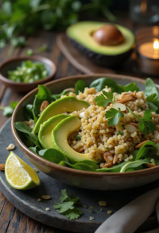 Quinoa-Buddha-Bowl mit Avocado & Limette