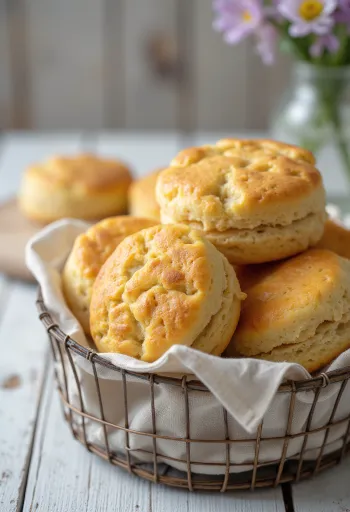 Dinkel-Pogatschen serviert