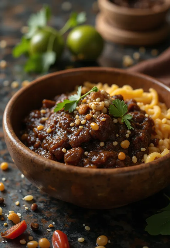 Mole Poblano mit Hähnchen und Reis