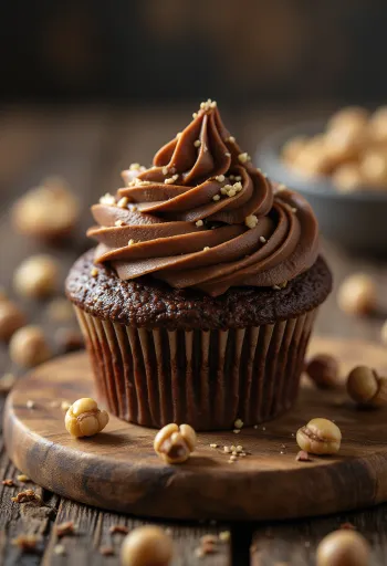 Servierte Nutella-Cupcakes