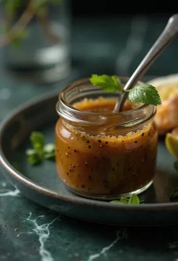 Balsamico-Senf-Dressing im Glas