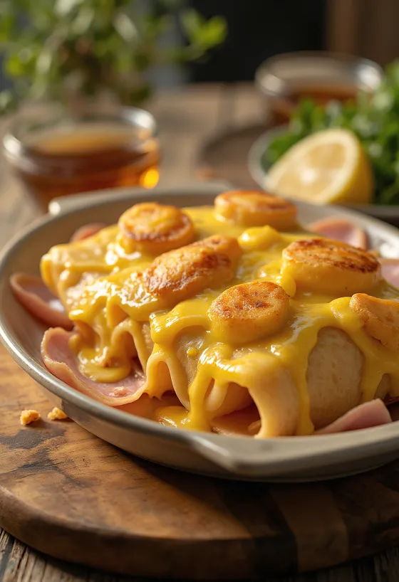 Croque Pancake serviert