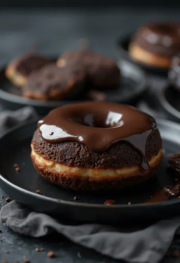 Schoko-Mud-Donut mit Glasur