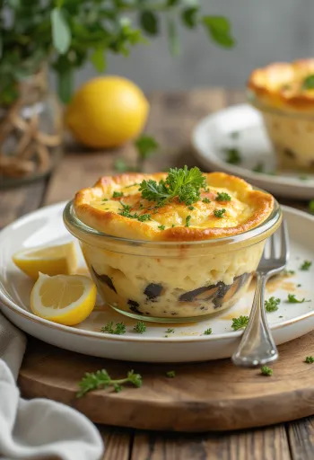 Torta Capixaba mit Sururu, dekoriert mit frischem Koriander