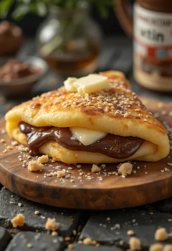 Martabak Manis Pfannkuchen mit Nutella Füllung