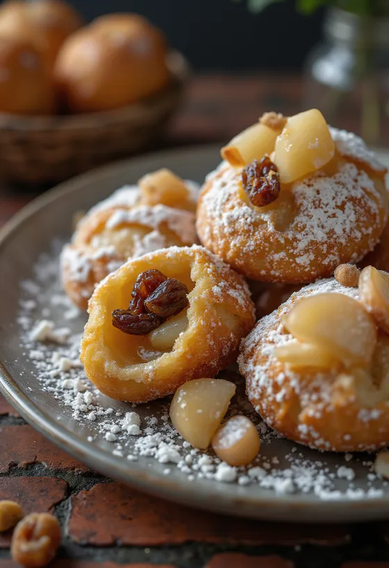 Servierte Oliebollen