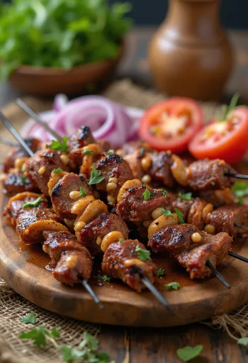 Suya serviert