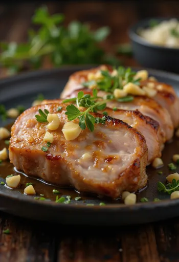 Schweinerücken-Steaks in Knoblauch-Rosmarin-Marinade
