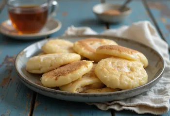 Patholi mit Grieß, in Bananenblättern eingewickelt, mit Kokosraspeln garniert