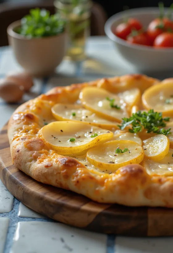 Schweizer Raclette-Käse-Pizza