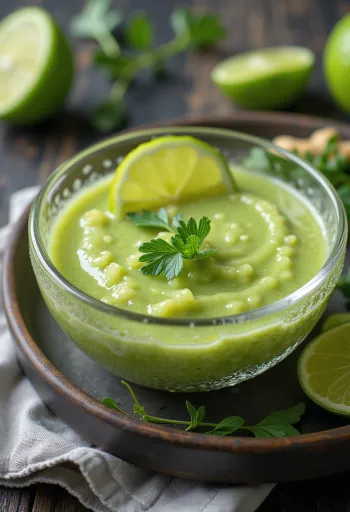 Servierte Rosmarin-Limetten-Ingwer-Sauce