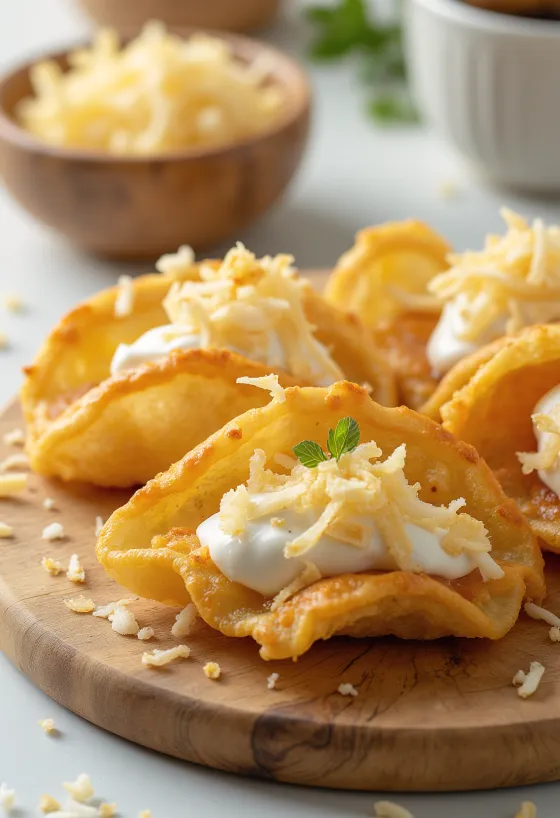 Khanom Buang Thai Pfannkuchen serviert