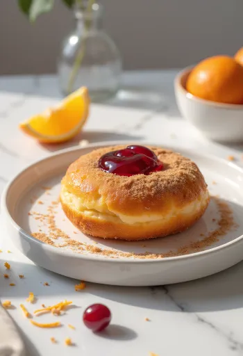 Frisch servierter Cranberry-Donut