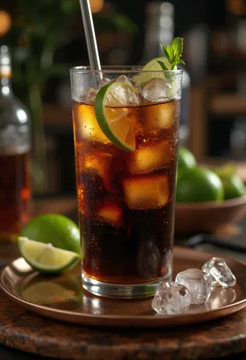 Cuba Libre Cocktail frisch serviert