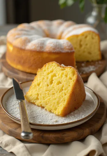 Einfacher Butterkuchen schlicht serviert