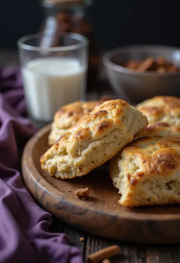 Servierte Zimt-Scones