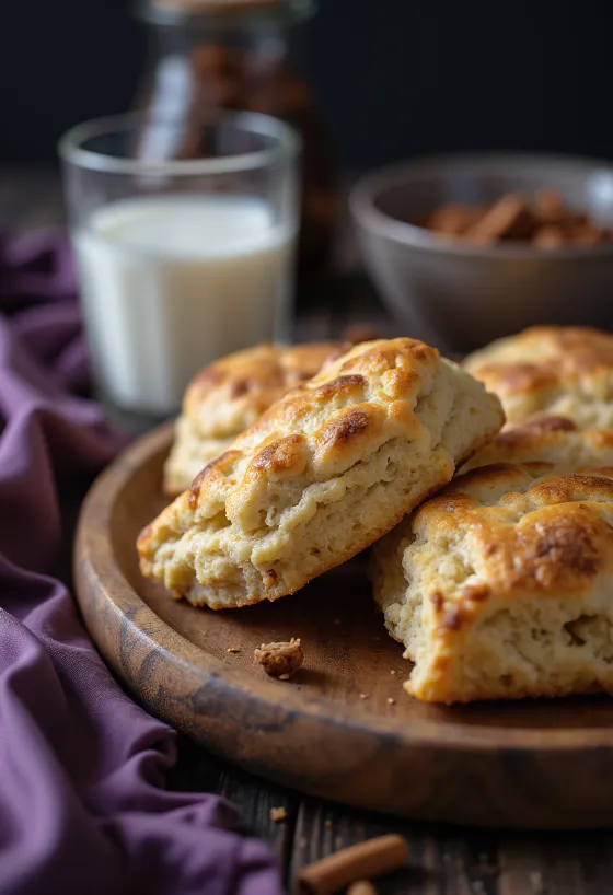 Servierte Zimt-Scones