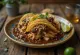 Servierte Tacos de Pollo en Mole