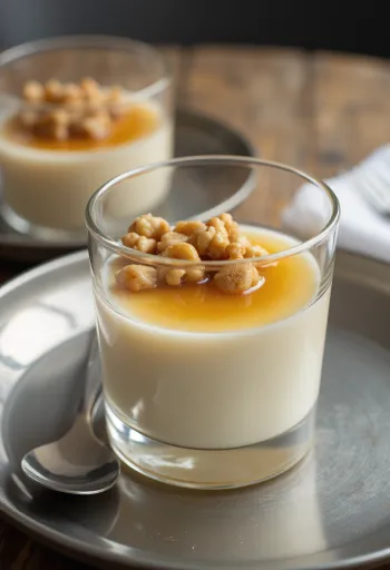 Glas mit Honig-Walnuss-Panna Cotta
