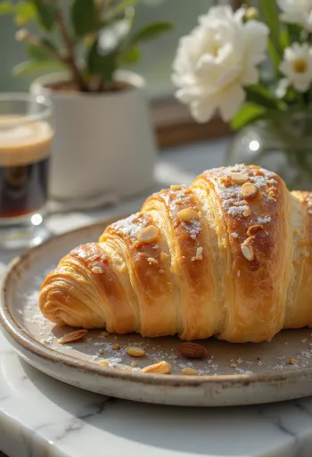 Servierte Low-Carb-Croissants