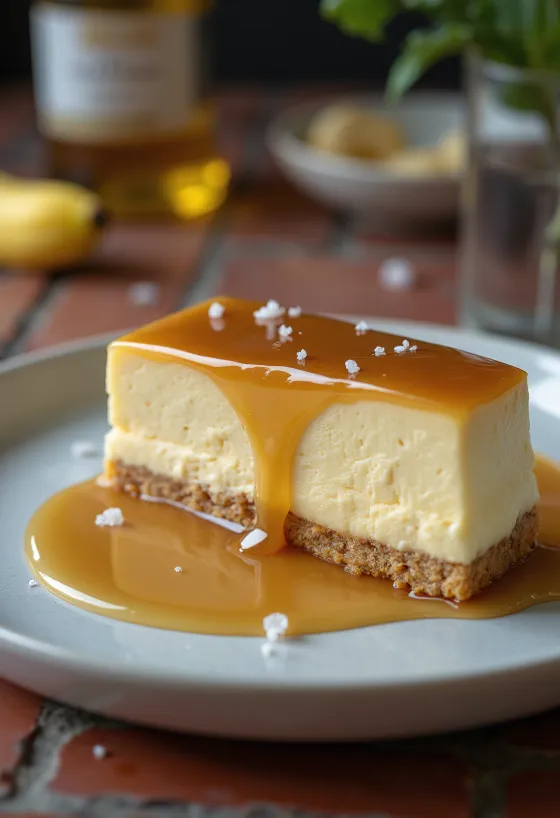 Bananen-Karamell-Mousse-Torte mit weicher Sahnecreme