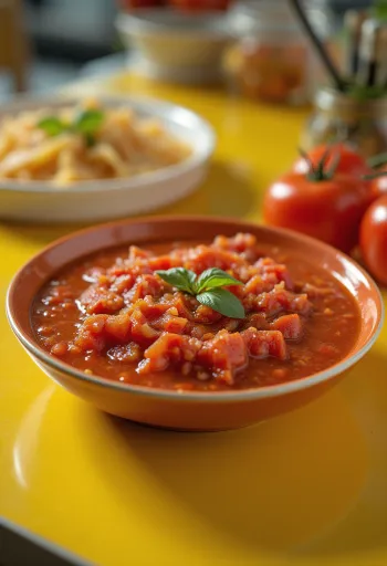Arrabbiata Soße in der Pfanne