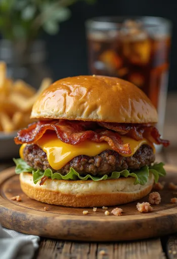 Servierter Bacon-Burger