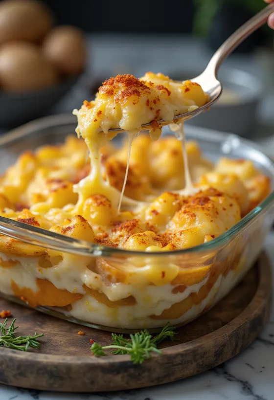 Veganer Kartoffelauflauf mit Petersilie