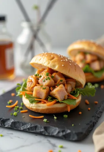 Servierte Spicy Tuna Bao Buns