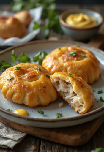 Lihapiirakka mit Hähnchenfüllung, feine Pastete mit Hähnchenfleisch