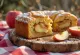 Winterliche Apfeltorte serviert