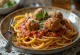 Spaghetti Bolognese mit Fleischbällchen und Parmesan