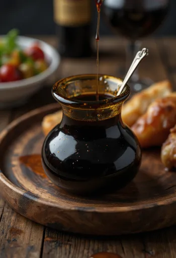 Rosmarin-Balsamico-Sauce serviert
