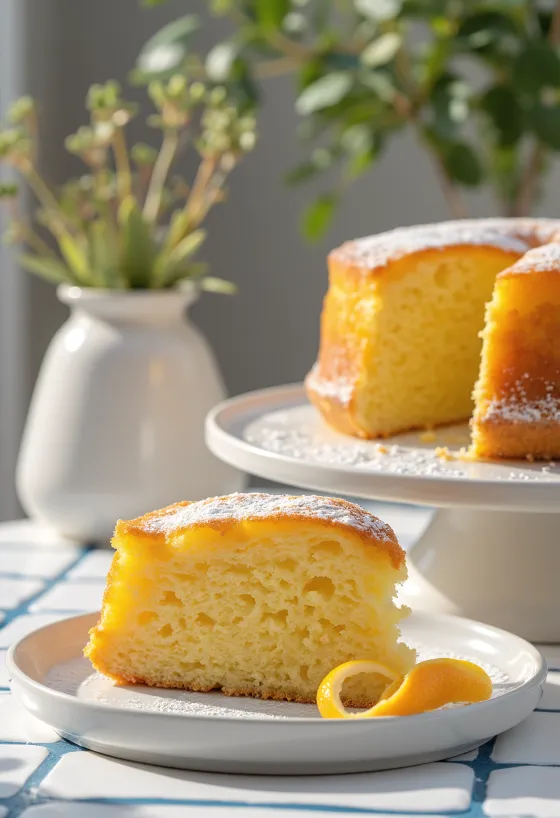 Servierter Orangenkuchen