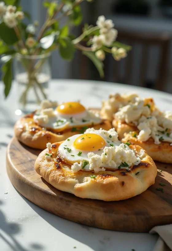 Focaccia mit gegrillter Aubergine und Feta, servierbereit