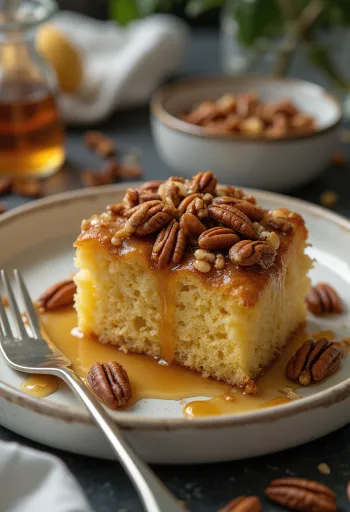 Servierter Pekannuss-Kuchen