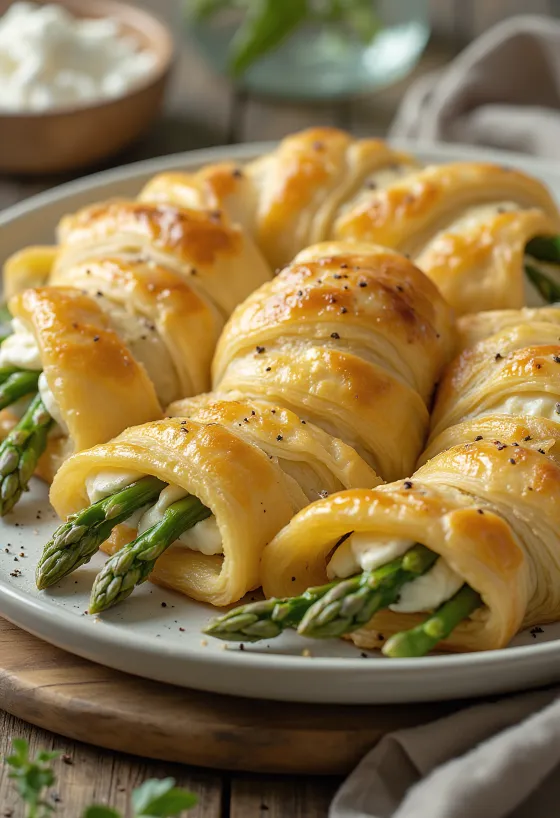 Spargel-Burek servierfertig