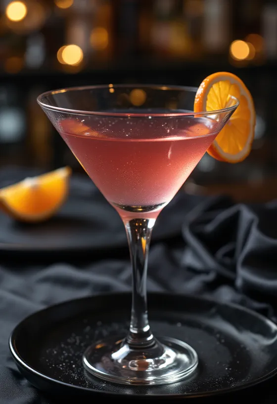 Cosmopolitan Cocktail mit Orangenzeste