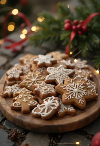 Weihnachtlicher Honigkuchen in verschiedenen Formen