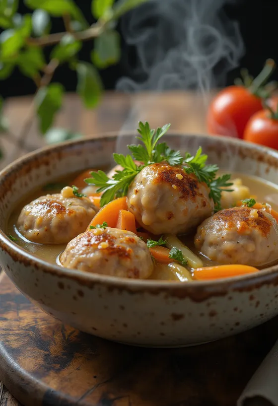 Albóndigas serviert