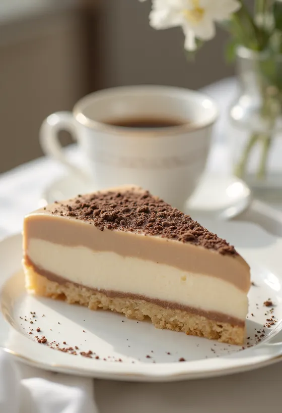 Kastanien-Sahne-Torte elegant serviert