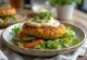 Servierter Falafel-Burger