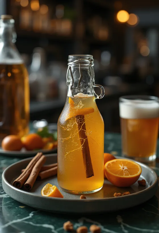 Gewürz-Cider in der Flasche
