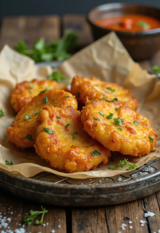 Bakwan knusprig serviert