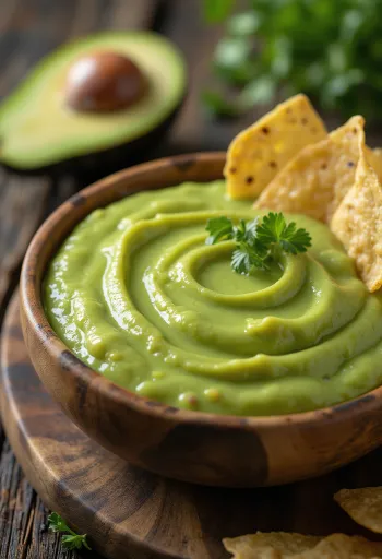 Chili-Avocado-Sauce serviert
