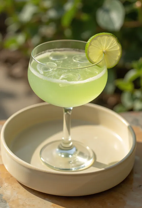 Daiquiri Cocktail mit Limettenscheibe
